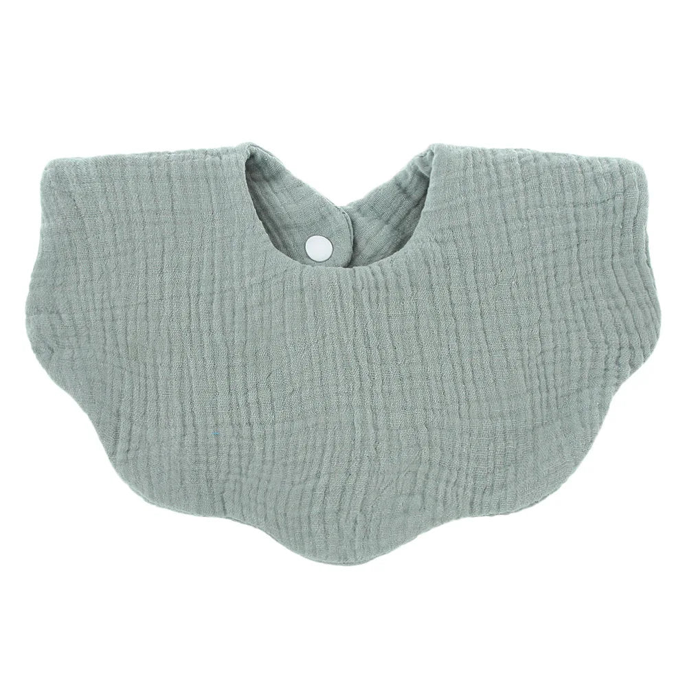 Cotton Soft Baby Print Bibs Solid Color Infant Bib Newborn Burp Cloths Bandana Scarf for Kids Boys Girls Feeding Saliva Towel