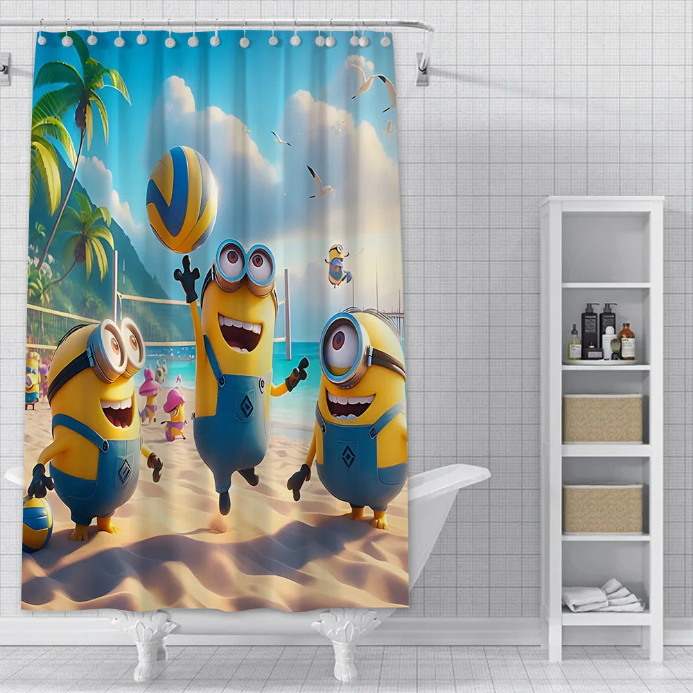 Shower For M-Minionss Curtain Waterproof Polyester Fabric Paint Colorful Bath Curtains Home Bathroom Decor Curtain With Hook
