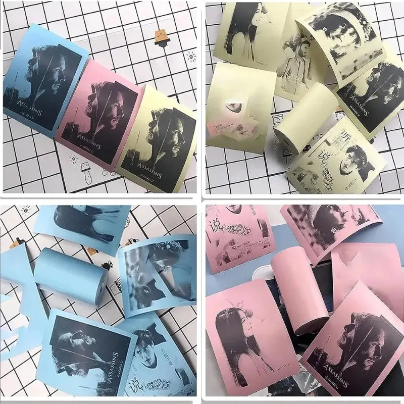 HD Mini Portable Thermal Printer 57mm Self-Adhesive Paper Label Sticker for Phone Picture Photo Printing Universal Portable Labe