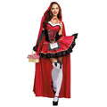 Halloween Costumes For Adult Women Little Red Riding Hood Costume Fancy Dress Carnival Party Cloak Queen Fairy Cosplay Uniforms