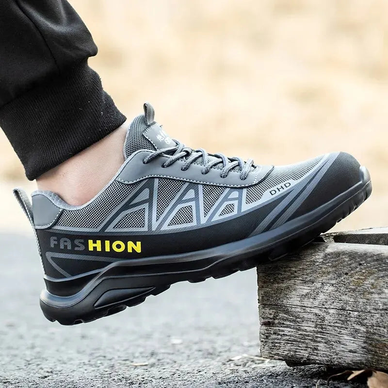 Safety Shoes Man For Work Safety Boots Indestructible Construction Shoes Steel Toe Protective Men's Work Shoes Anti-Stab Boots