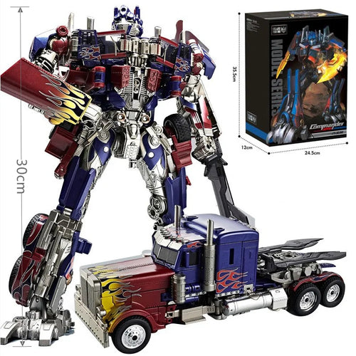 30CM Transformation Robot Toys Commander Optimus Alloy Robot Figuras Model Gift