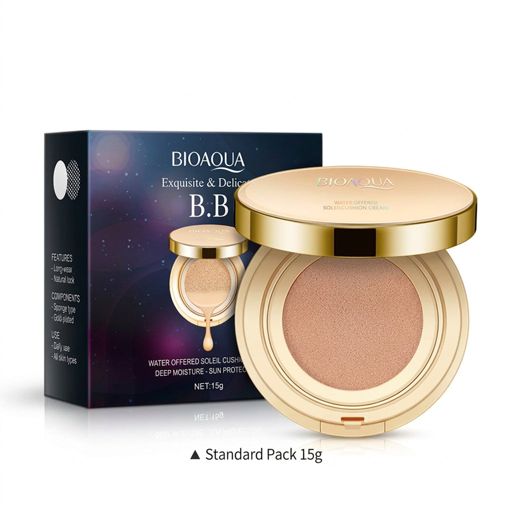 BIOAQUA Air Cushion BB Cream Brighten Concealer Moisturizer Foundation Face Whitening Makeup Facial Base Perfect Cover Cosmetics