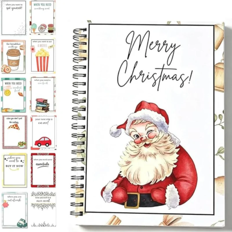 Christmas Gift Card Book Merry Christmas Diys Gift Cards Spiral-bound Merry Christmas Cards Books Cute Diy Gift Card Xmas Gifts