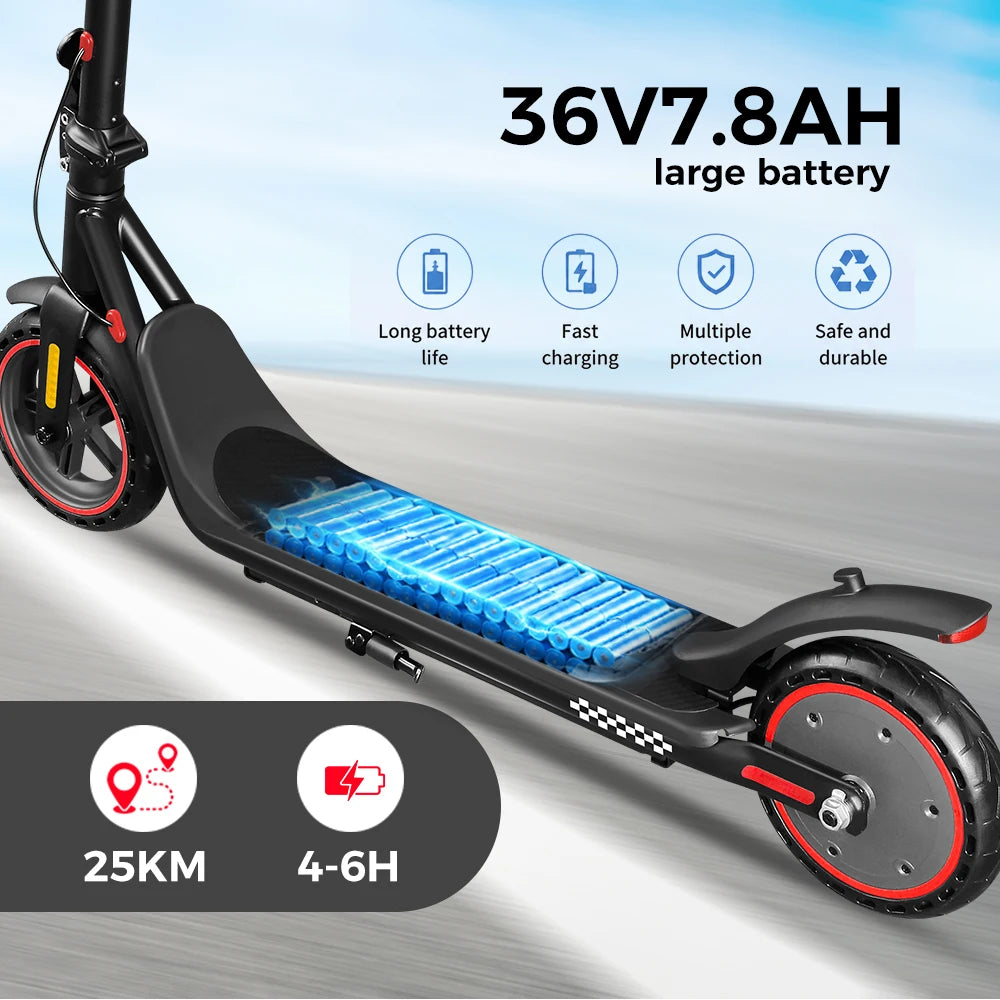 Wildstride WI2 Electric Scooter 36V 7.8Ah 350W Motor 25KM Long Range 8.5Inch Solid Tires Foldable Smart APP EScooter