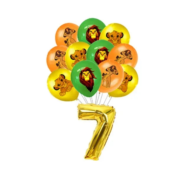Simba Lion King Birthday Party Decorations Disposable Tableware Balloon Tablecloth Napkin Cup Cake Topper for Kids Baby Shower
