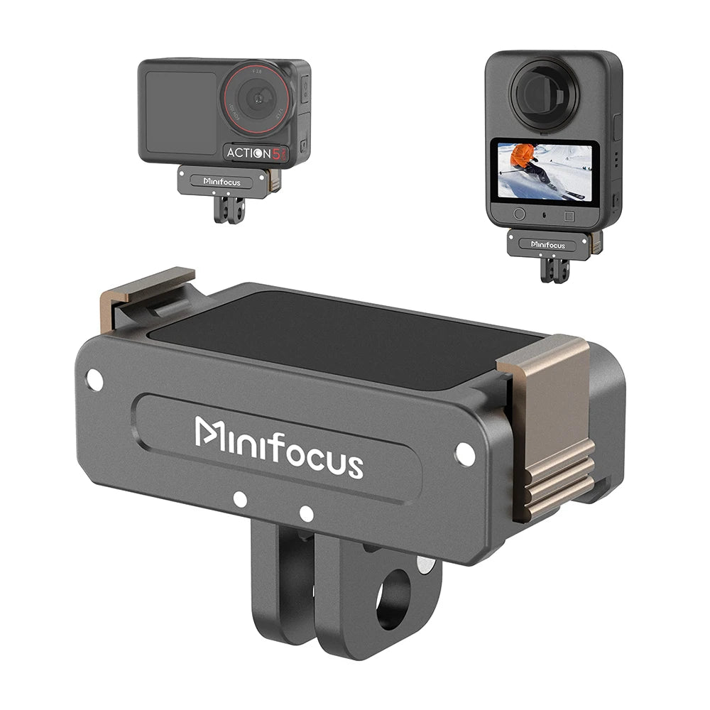 Magnetic Quick Release Adapter Mount for DJI Osmo 360 Action 5 Pro 4 3, with 1/4 Screw Hole Connection Aluminum Camera Bracket