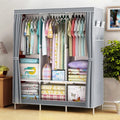 51-Inch Portable Closet Wardrobe 16mm Thick Pipe Clothing Storage Rack Organizer Non-Woven Fabric Cover for Bedroom Clothes Rail