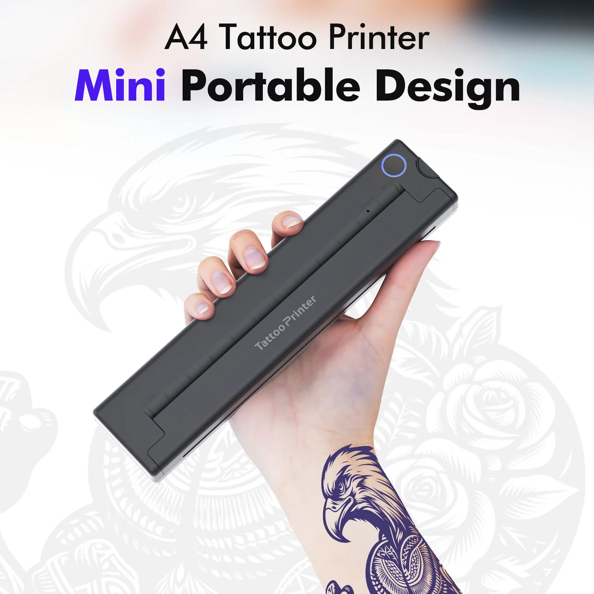 A4 Tattoo Stencil Printer Thermal Tattoo Printer with Transfer Paper Wireless Bluetooth Mini Portable Printer DIY Artist