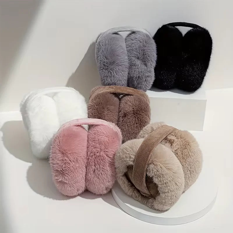 Winter Solid Soft Plush Ear Keep Warmer Earmuffs for Women Men Fashion Outdoor Sports Earflap Protection Ear-Muffs Ear Cover