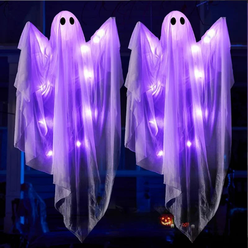 Halloween Hanging Ghost Decor Light Up Flying Ghosts for Indoor Outdoor Garden Party Scary Spooky Ornament Halloween Gifts