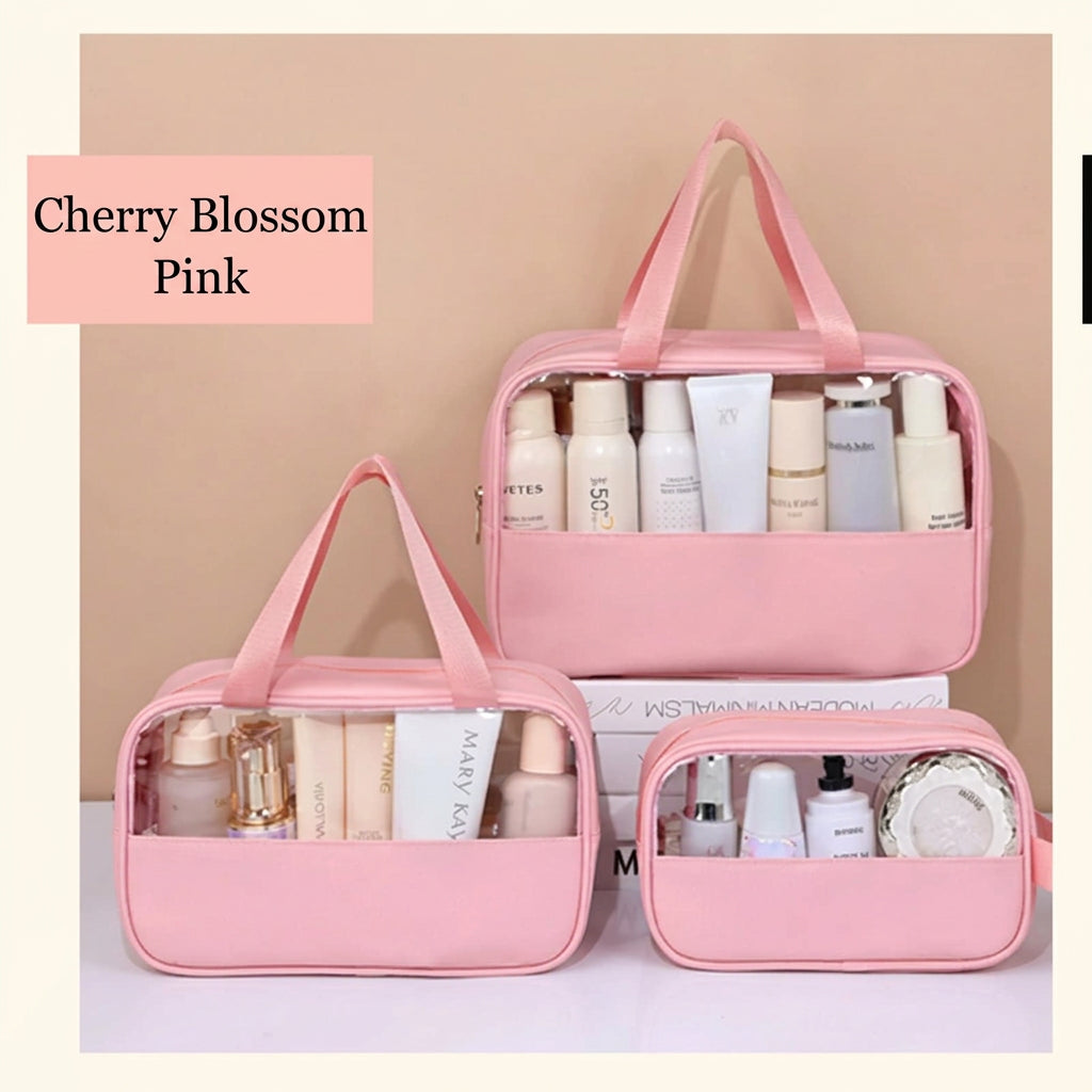 Portable Travel cosmetic bag Women Transparent Makeup Bag Large-Capacity Bath Wash Bags Multifunction Waterproof Storage Case