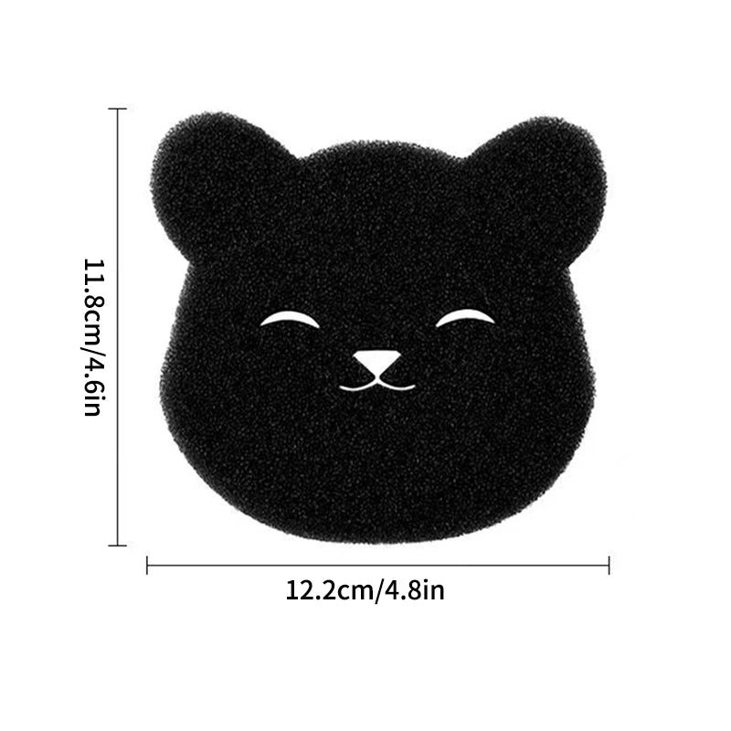 4/2 Sets of Household Pet Hair Remover, Machine Washed Bear Sticky Sponge, Reusable, Suitable for Washing Machine, Dryer, Black
