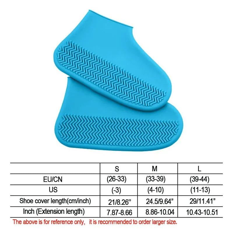 Waterproof Rain Shoe Covers Silicone Non-slip Wear-resistant Outdoor Adult Children Boots Portable Elastic Reusable