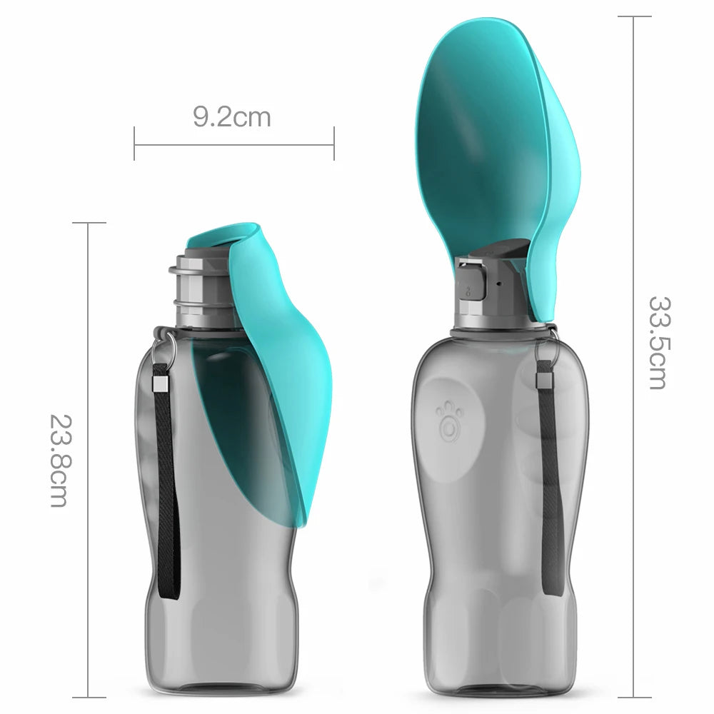 800ML Large Dog Water Bottle Dispenser for Small and Large Dogs, Portable Travel Pet Drinking Bowl, Feeder Supplies for Bulldogs and Labradors