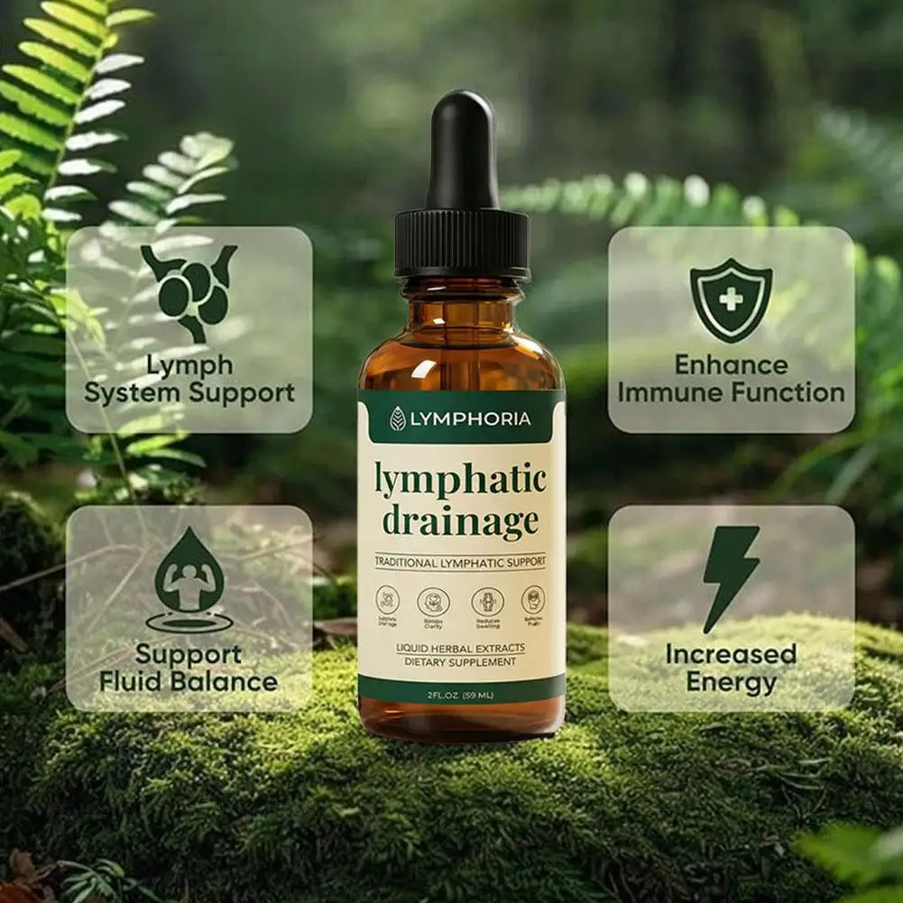 Premium Lymphatic Drainage Ampoule,Natural Plant Extracts Drops for Daily Care Improve Swelling&Circulatory Repair Beauty&Health