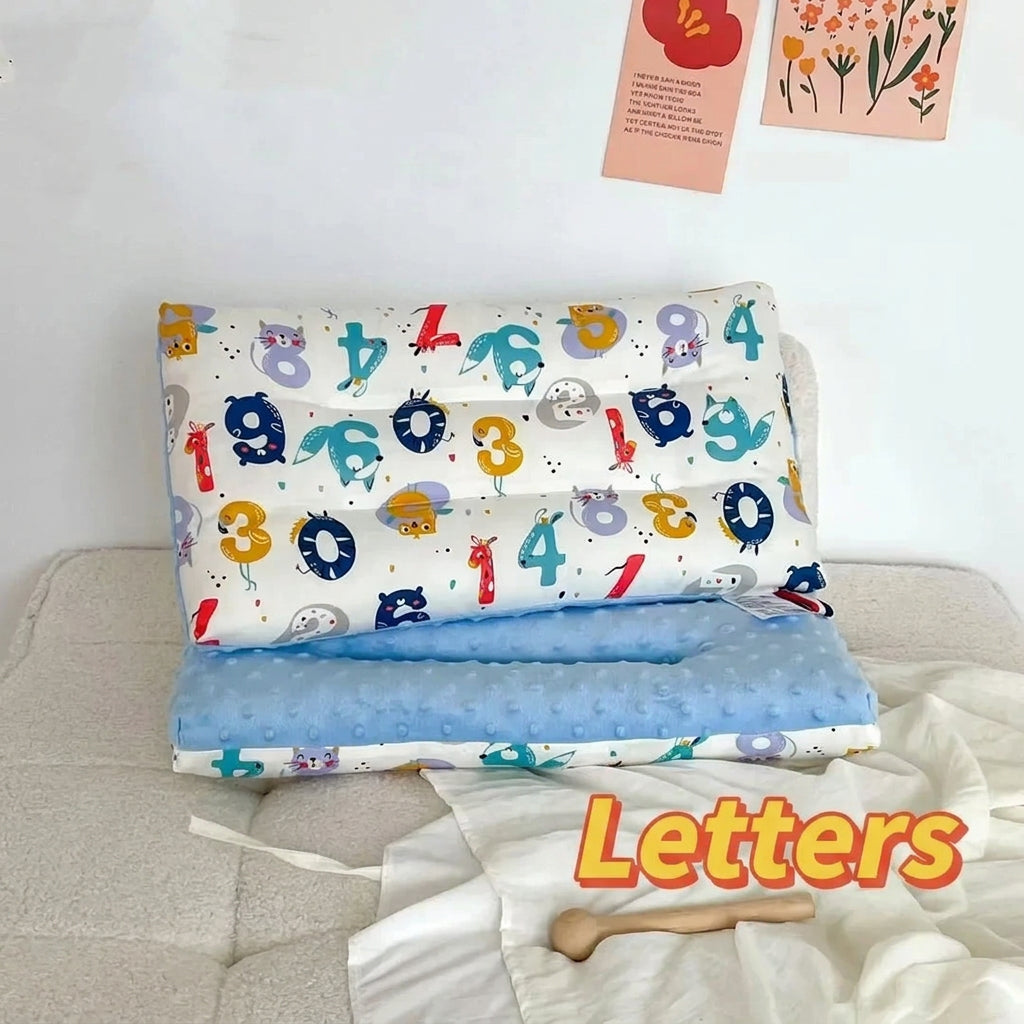 Soft baby pillow Comfortable velvet newborn pillow Baby sleep headrest Breathable baby pillow Mom's Love