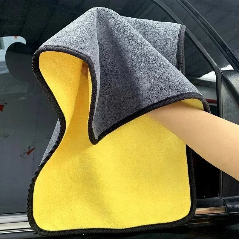 1-10Pcs Microfiber Cleaning Towels Thickened Double Layer Car Wash Drying Towel Home Windows Glass Cleaning Cloth Kitchen Towels