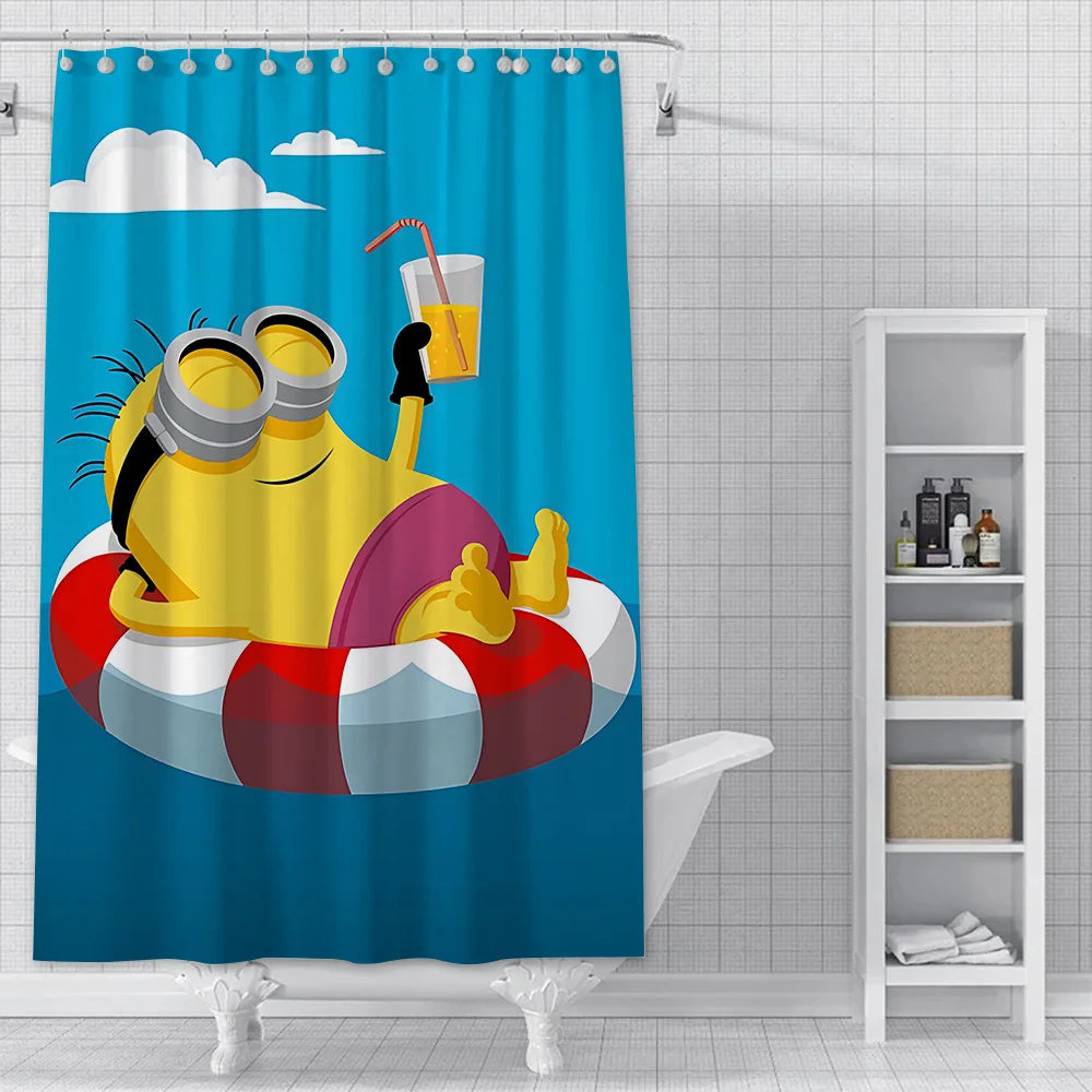 Shower For M-Minionss Curtain Waterproof Polyester Fabric Paint Colorful Bath Curtains Home Bathroom Decor Curtain With Hook