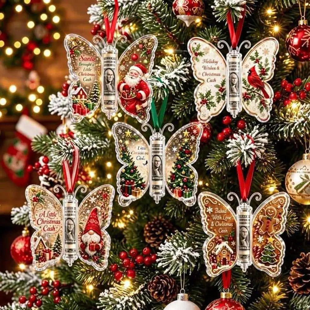 Christmas Hanging Decoration Hanging Christmas Cash Gift Ornament Acrylic Christmas Ornament Acrylic Holiday Party Decoration