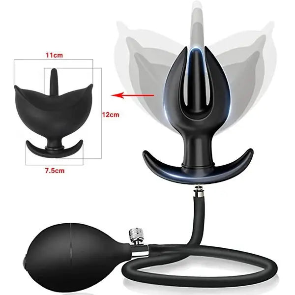 Folding Inflatable Anal Plug Super Huge BDSM Inflate Buttplug Expandable Dildo Pump Anal Dilator For Women/Men Vaginal Anal Toys