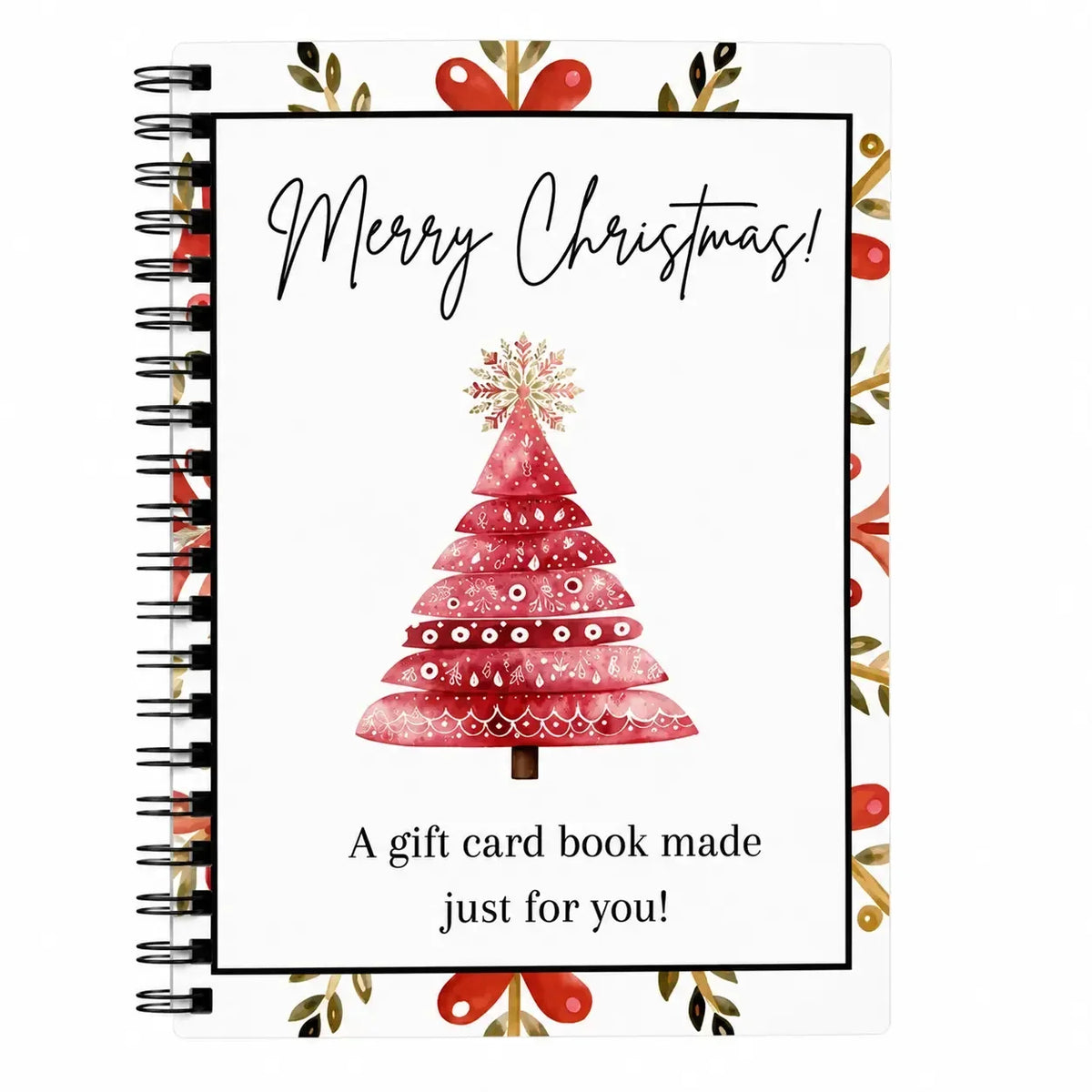 Christmas Gift Card Book Merry Christmas Diys Gift Cards Spiral-bound Merry Christmas Cards Books Cute Diy Gift Card Xmas Gifts