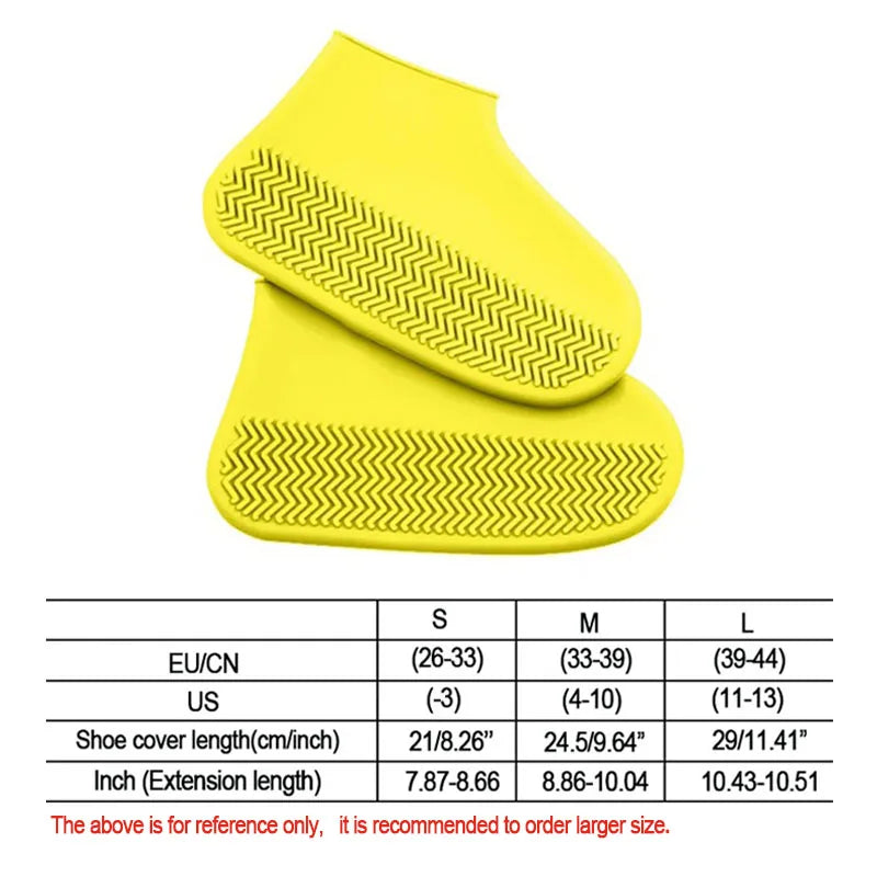 Waterproof Rain Shoe Covers Silicone Non-slip Wear-resistant Outdoor Adult Children Boots Portable Elastic Reusable