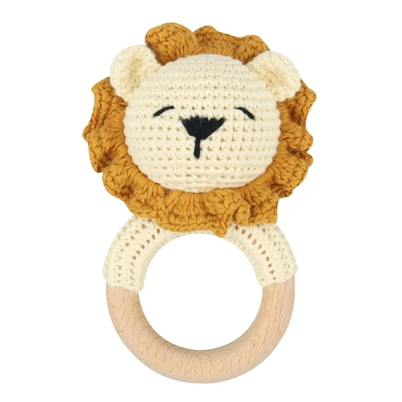 Crochet Koala Pacifier Clip, Handbell Rattle, Teether Doll, Pacifier Chain Clip Set, Cartoon Teething Toy