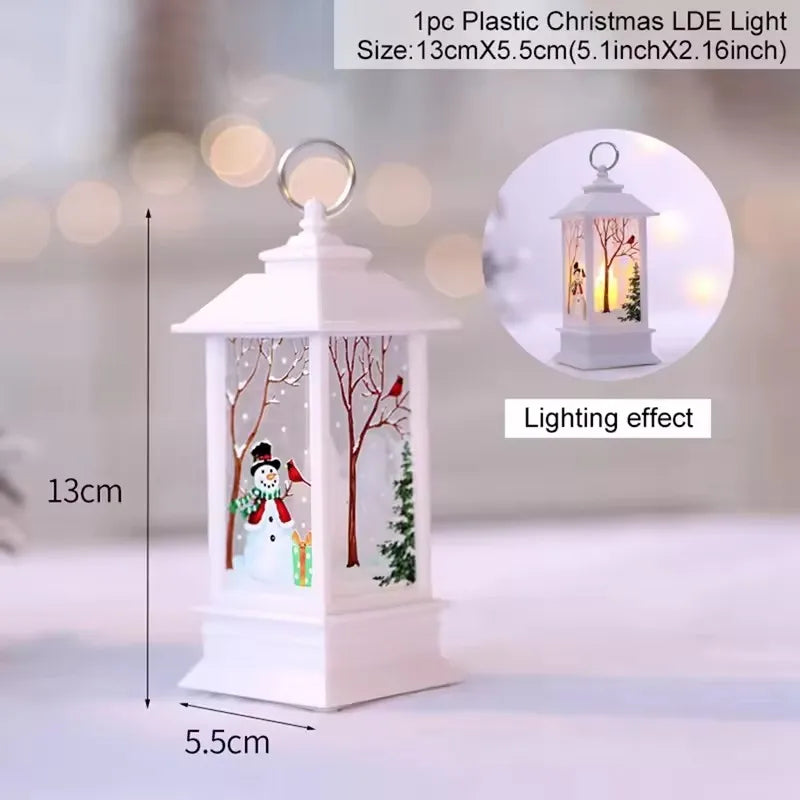 Christmas Lantern Light Merry Christmas Decorations for Home Christmas Tree Ornaments 2024 Navidad Xmas Gifts New Year 2026