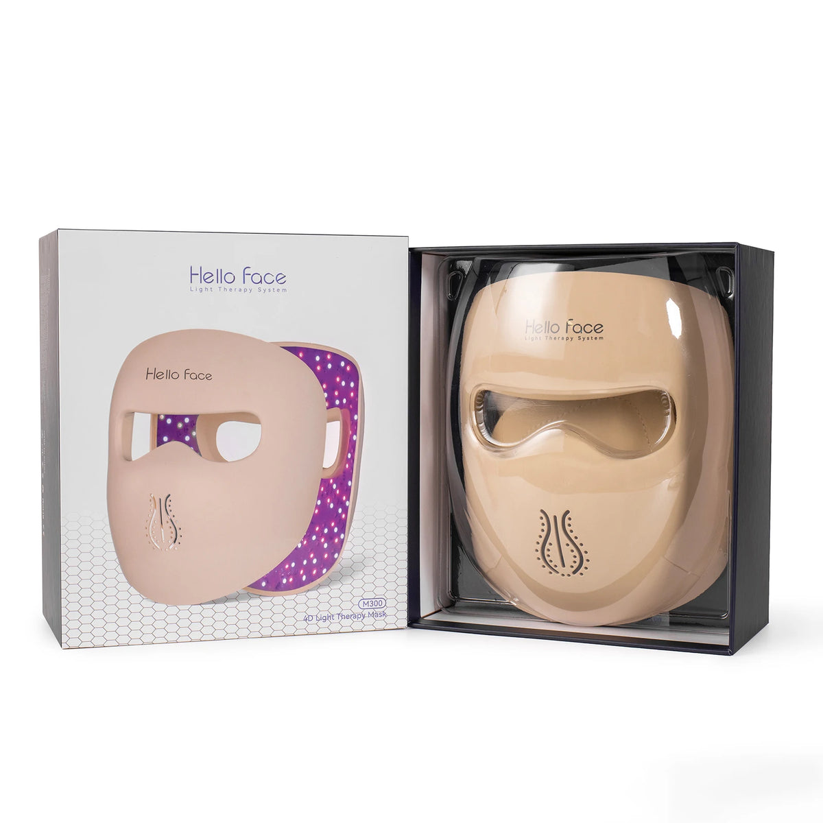 Hello Face M300 4D Light Mask 460/650/850nm Wavelengths Cordless LED Face Mask for Home Use