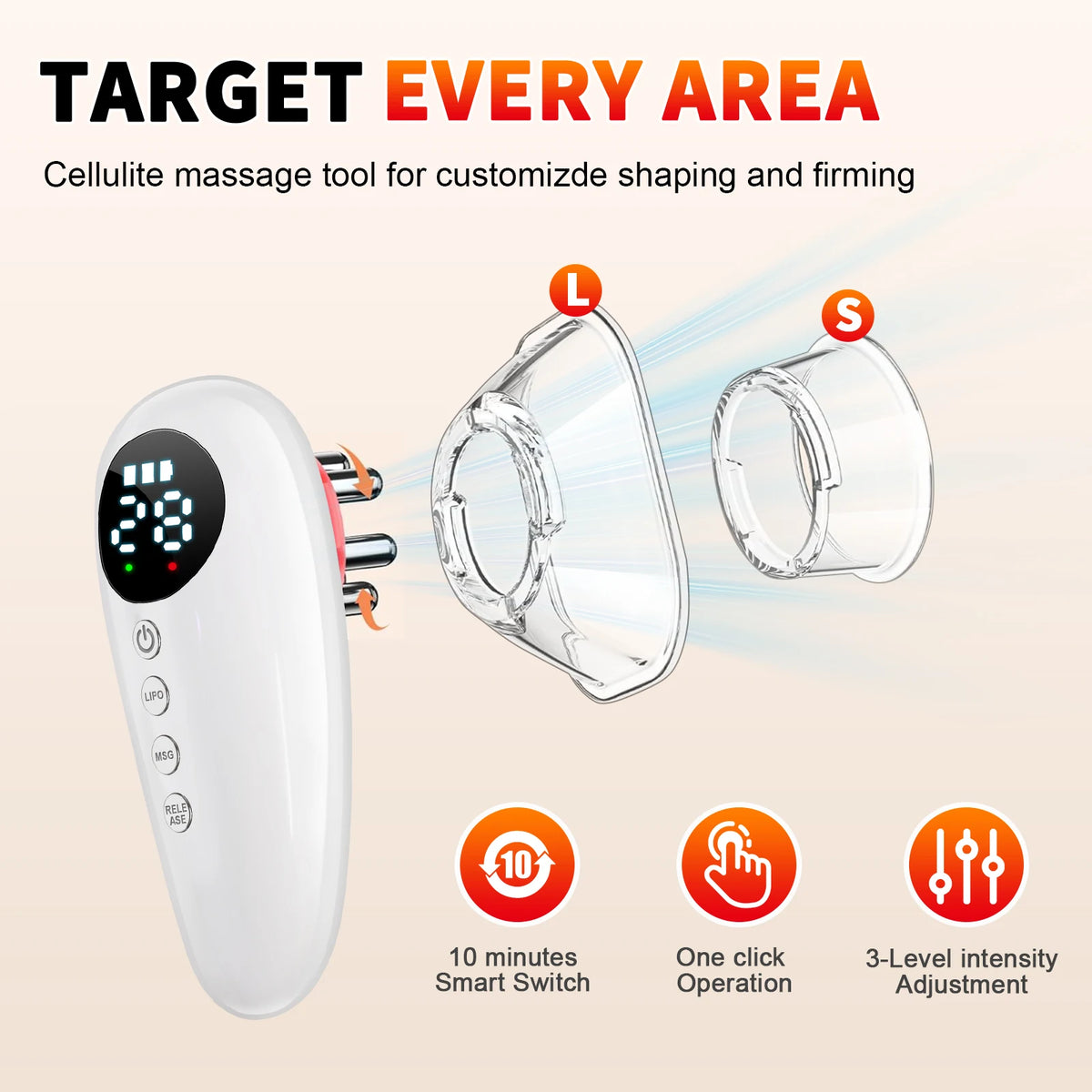 Anti Cellulite Tool and Skin Tightening Device Body Sculpting Massager Cellulite Removal Machine for Face Belly Arms Legs Waist