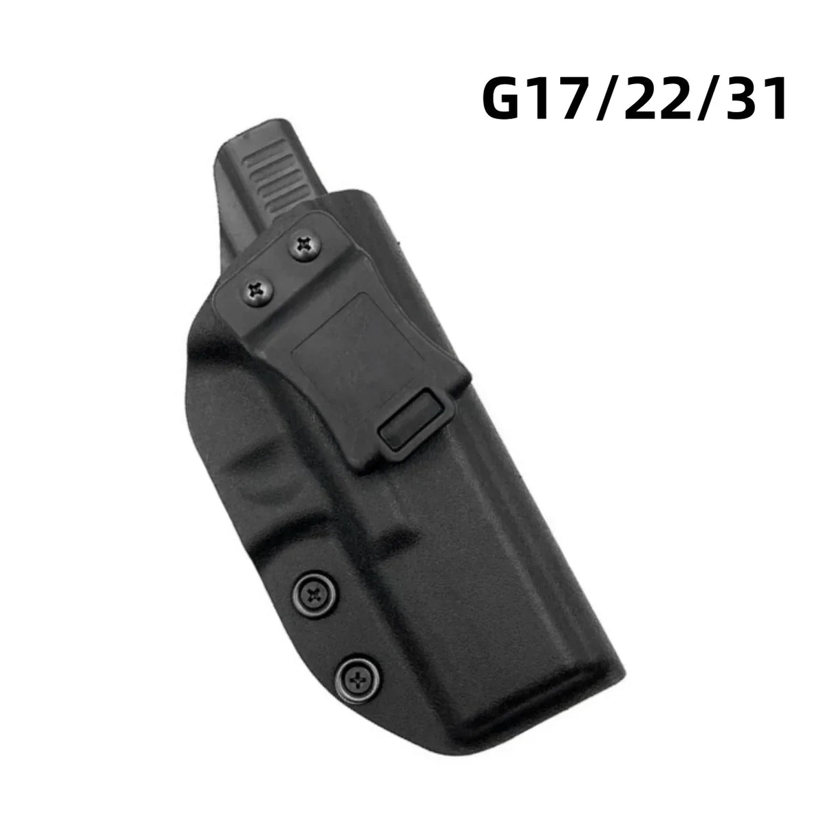 Ultimate Concealment Kydex IWB Holster for Glock 17/22/31 - Custom Molded, Adjustable Retention, Quick Draw