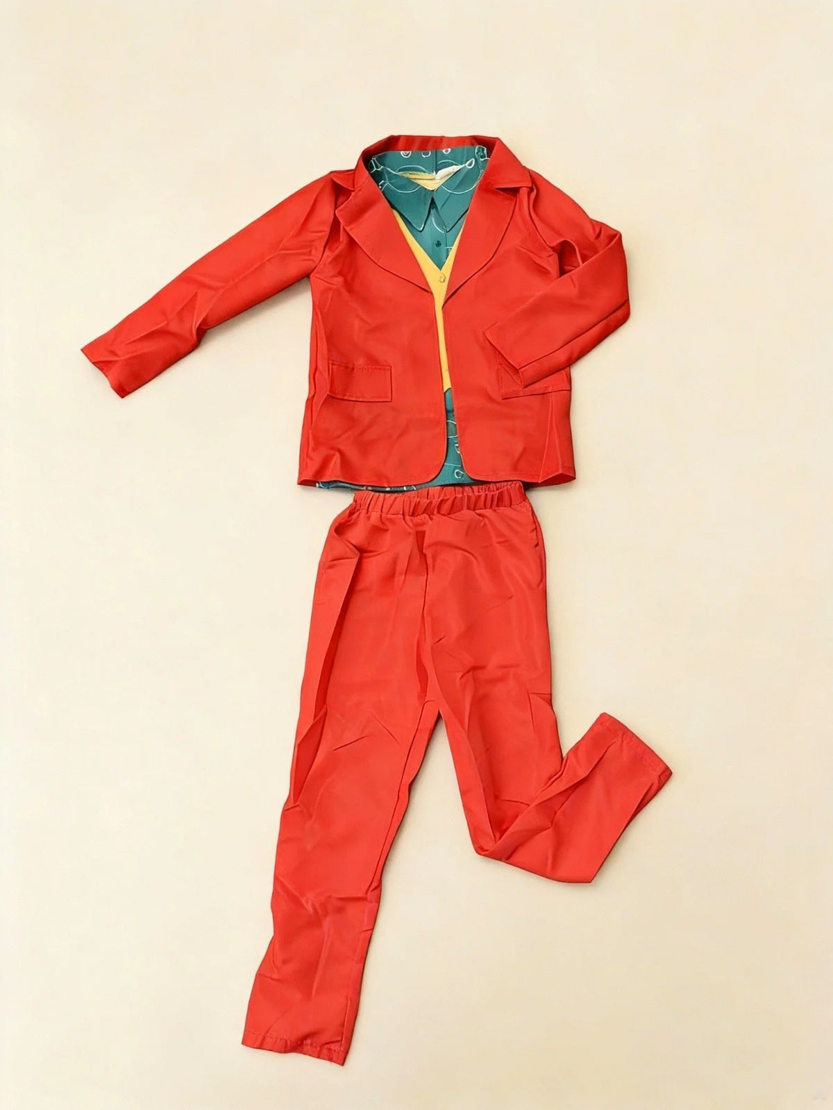 Halloween Kids Red Suit Costume Blazer Vest Shirt Pants Set Party Fancy Outfit