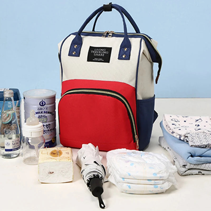 Large Capacity Canvas Diaper Bag, Multifunctional Baby Bottle Thermal Insulation Travel Storage Bag, Fashionable Diaper Bag, Hanging Bag