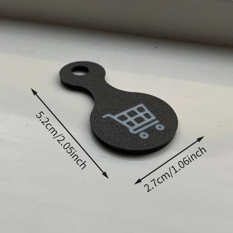 3Pcs Shopping Cart Token Keychain, 3D Plastic Trolley Unlock Tool, Compact Reusable Supermarket Accessory