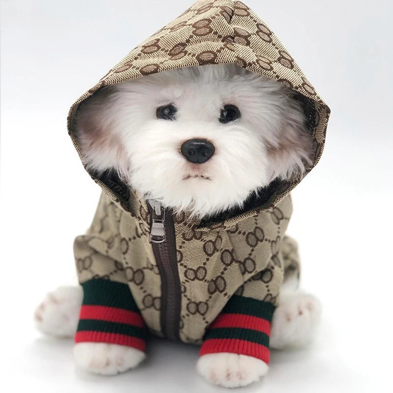 Autumn Winter Pattern 8 Pet Jacket Kitten Clothing Puppy Coat Bulldog Corgi Dog Fashion Windbreaker Designer Luxury Dogs Clothes