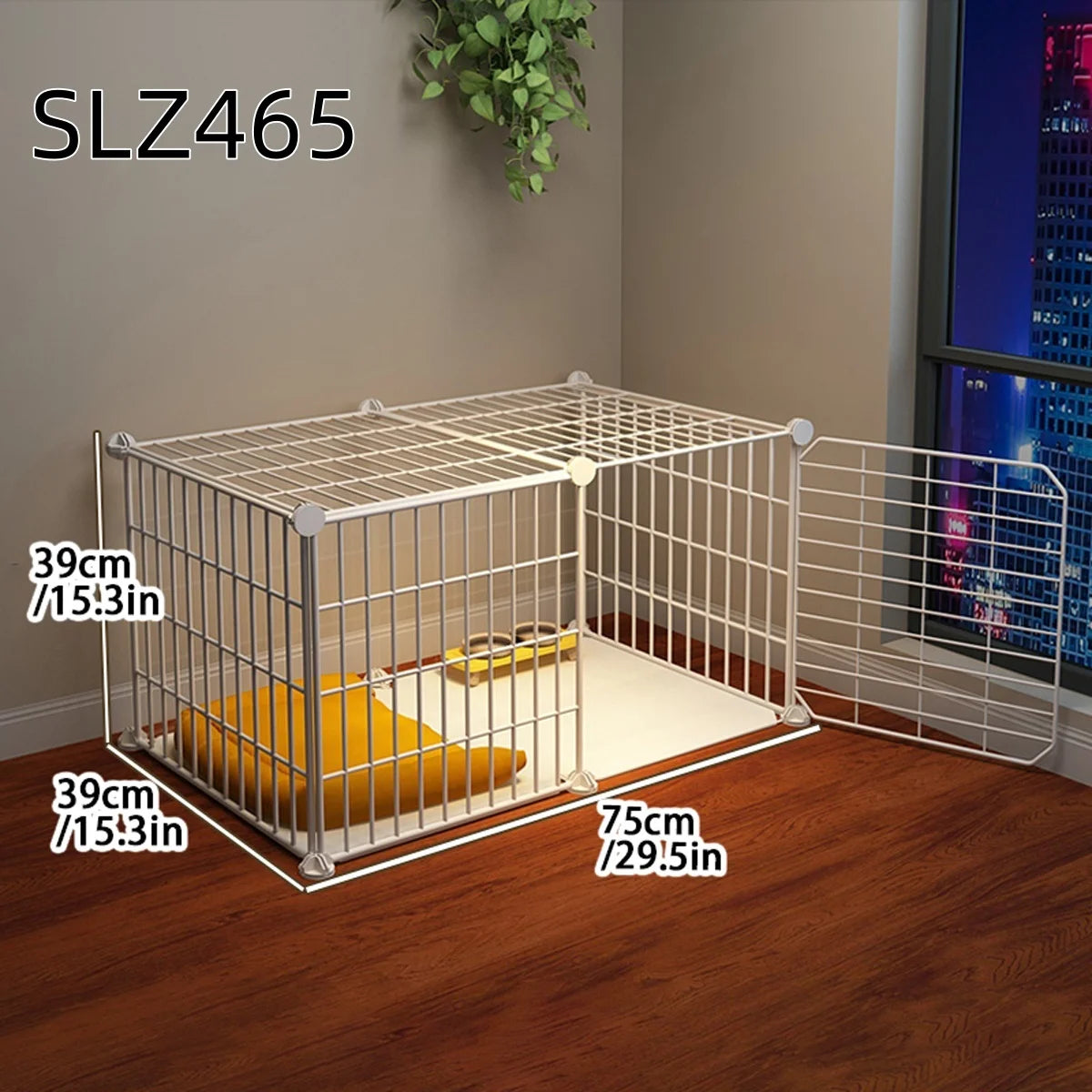 Dog Cage for Small Dogs Like Pomeranian, Teddy, Bichon, Warm Winter Pet Kennel for Medium-Sized Dogs with Separate Toilet Area