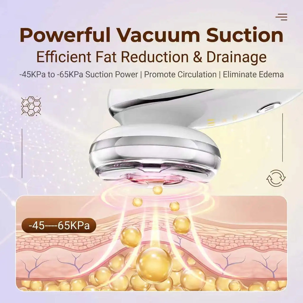 EMS V Face Lifting Device Electric Facial Massager Vacuum Suction Skin Tightening Jawline Sculpting Beauty Tool for Women