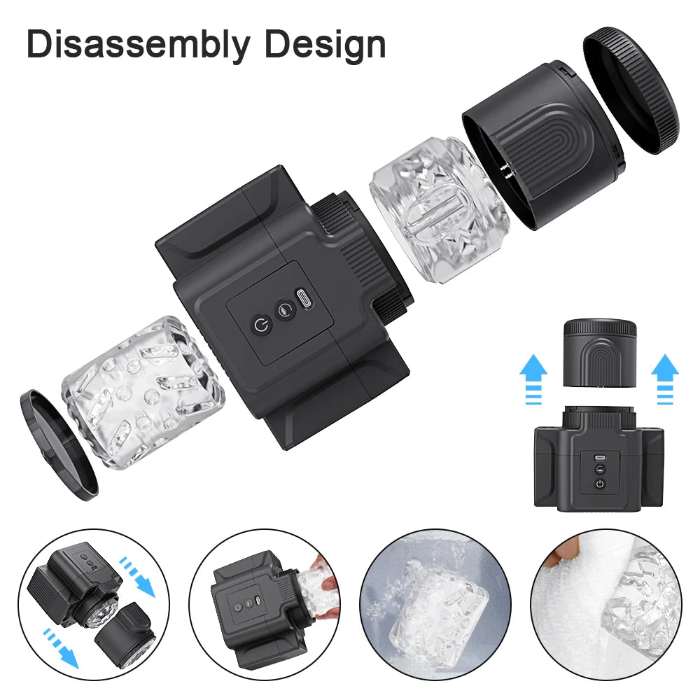 Automatic Male Masturbators Telescopic Thrusting Rotating Suction Cup for Penis Stimulation Pocket Pussy Adult Toys for Men