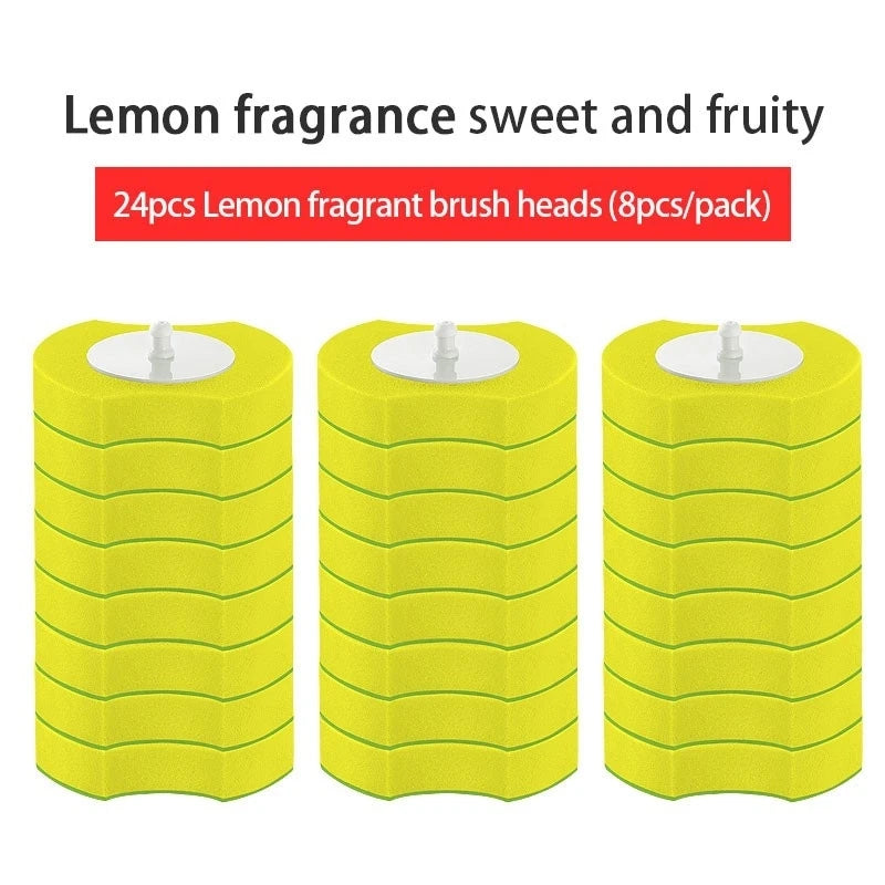 24PCS Disposable Toilet Brush Heads Toilet Bowl Wand Refills Bowl Cleaners Scrubbing Pads for Bathroom Toilet Household Cleaning