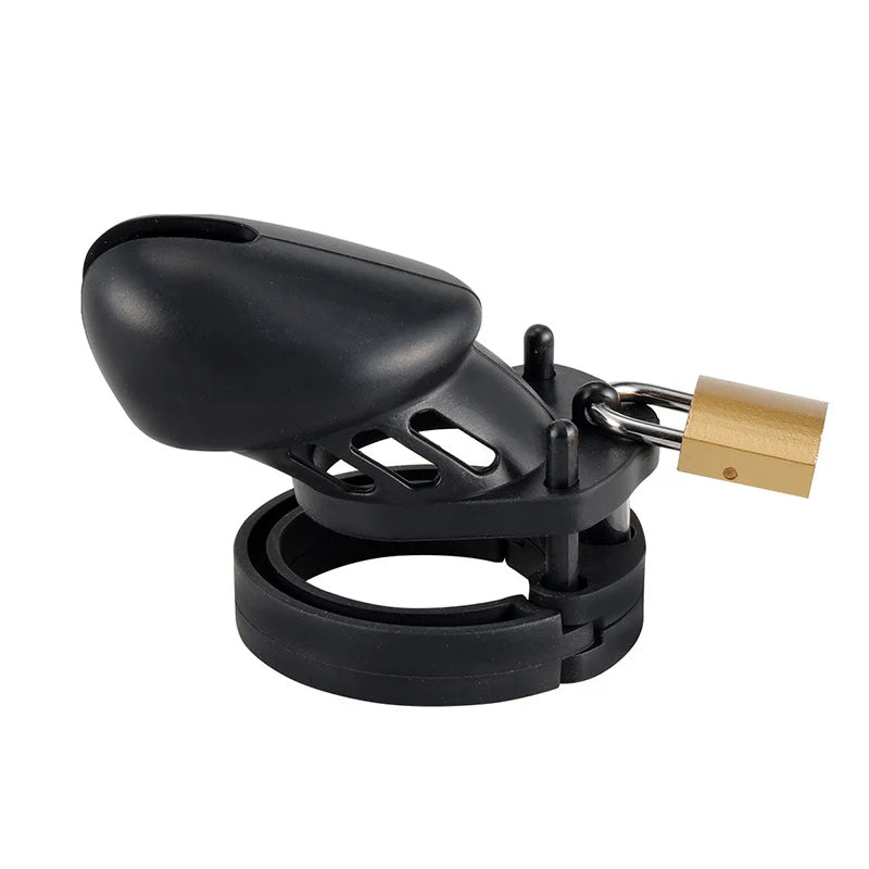 Silicone Urethra Chastity Lock with 5 Snap Ring Penis Bondage Adult Men's Chastity Cage Cock Restriction BDSM Abstainer Sextoys