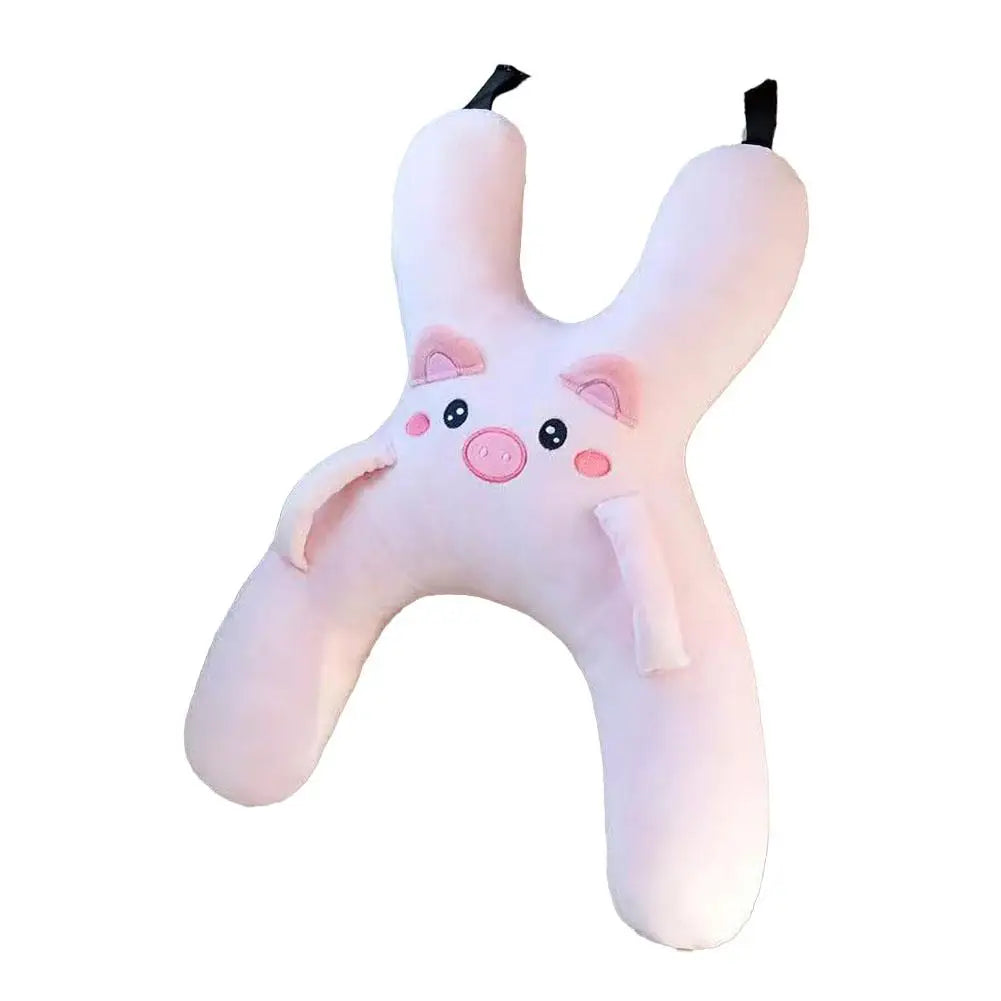 1PC Car Mounted Child Sleeping Pillow Car Cute Cartoon Pillow Car Removable Comfortable Breathable Headrest Lumbar Support