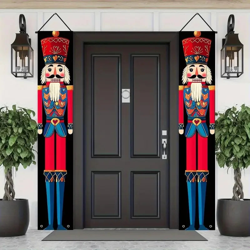 Christmas Door Decoration Merry Christmas Banner Decor for Home Hanging Xmas Ornament Navidad Happy New Year Gift
