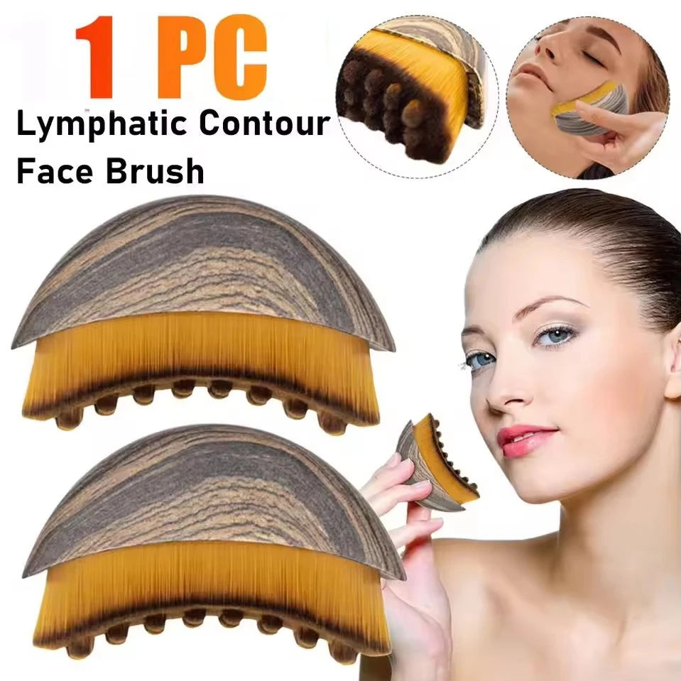Lymphatic Contour Face Brush,Chin &Jawline Sculpting,Drainage Massager for Face,Ergonomically Designed to Fit The Skin Precisely