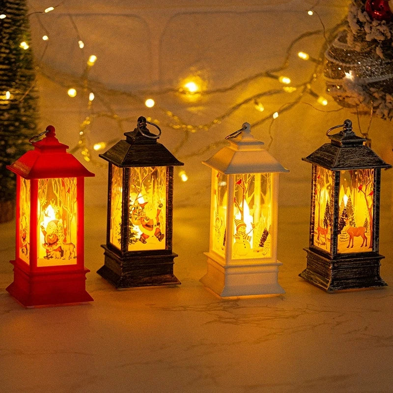 Christmas Lantern Light Merry Christmas Decorations for Home Christmas Tree Ornaments 2024 Navidad Xmas Gifts New Year 2026