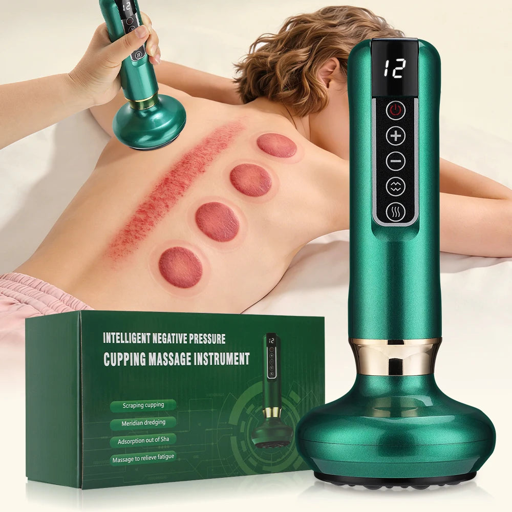 Intelligent Suction Medical Cupping Set Beauty Massager Glass Jars Anti Cellulite Cupping Vacuum Slimming Guasha Massage
