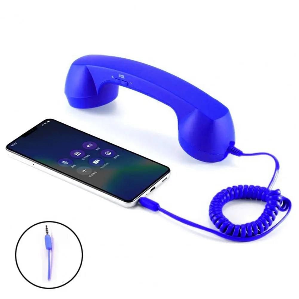 Telephone Handset Retro Phone Handset with 3.5mm Jack Universal Smartphone Receiver Vintage Cellphone Microphone Speaker