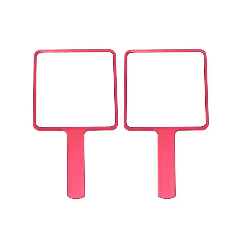 1/2/3pcs Eyelash Extension Handheld Makeup Mirror Square Makeup Vanity Mirror With Handle Hand Mirror SPA Salon Compact Mirrors