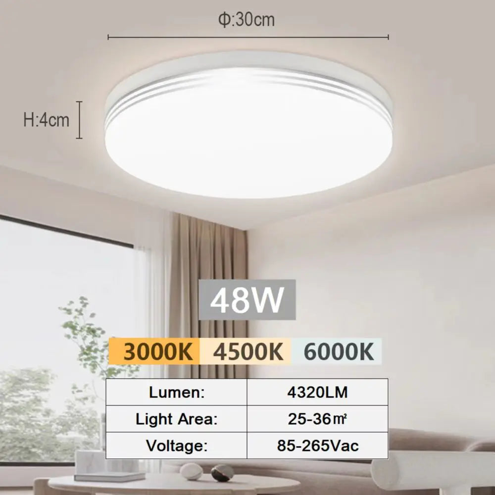 Round LED Ceiling Light Simple Square Ceiling Lights Modern Kitchen Ceiling Lighting Fixture Led Panel Lamp for Balcony Corridor