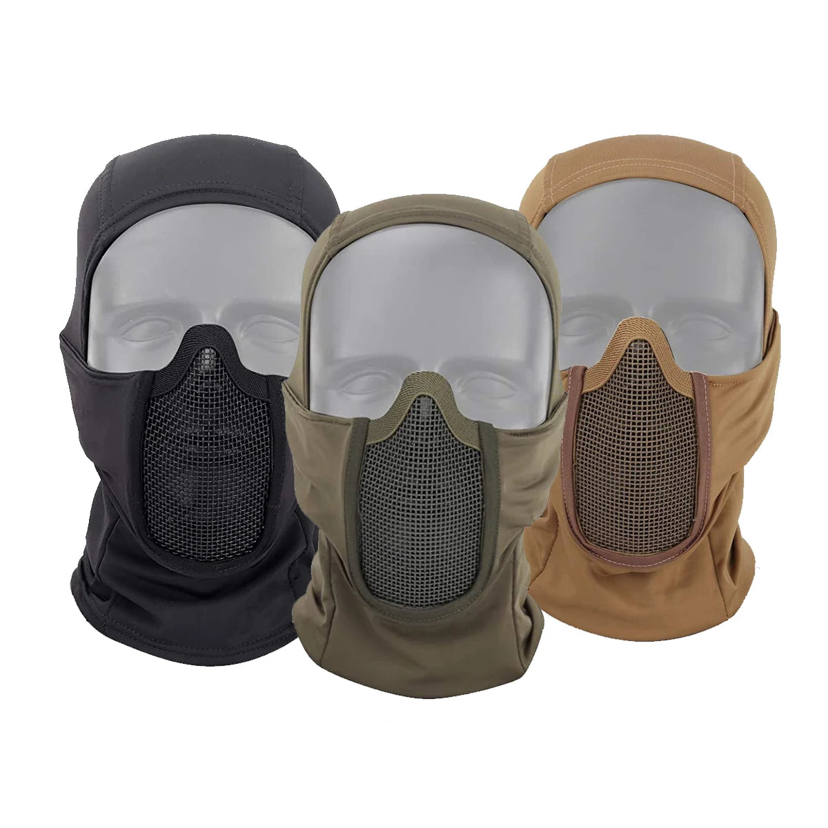 MILITARY Tactical Balaclava Mask Mouth Protection Half Face Mask Breathable Mesh Airsoft Headgear Low Profile Hunting Accessories